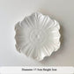 French Embossed Snack Plate - 6 inch Lotus shape