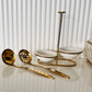 Serving Ladle & matching Slotted Ladle - Set of 2 - Gold & Silver
