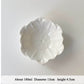French Embossed Lotus Dessert Bowl - Porcelain