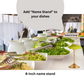 Luxury Metal Buffet Dish Name Stand – Gold & Silver | 8-Inch Table Display Stand for Events, Restaurants & Home Entertaining