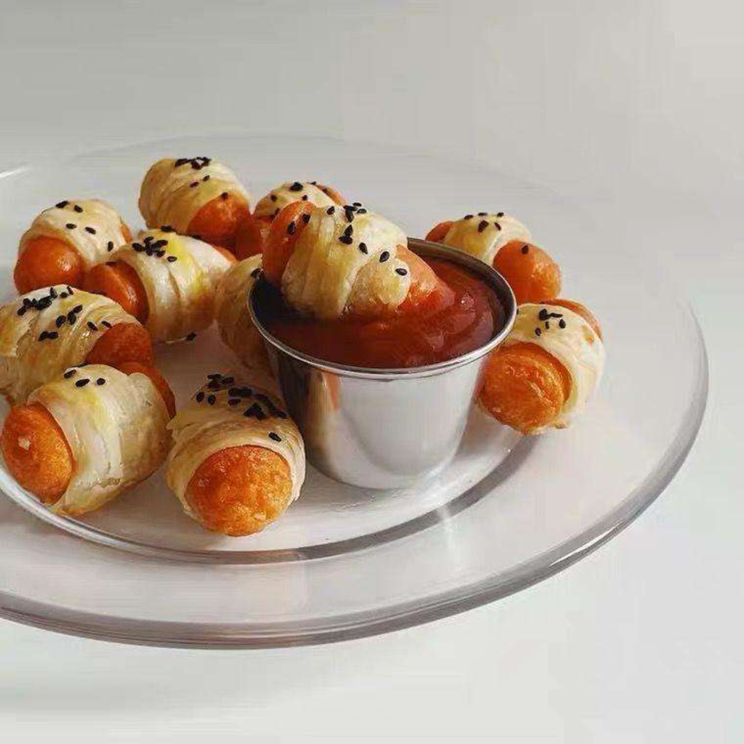 Set of 2 Stainless Steel Dip Bowls with Lids – 40ml & 70ml | Gold & Silver Finish