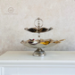 Metal Serving Tray & Stand | 2-Tier | 3-Tier | Scalloped Edge