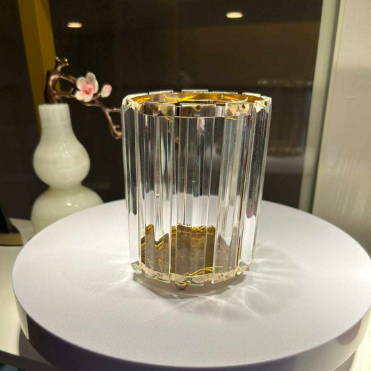 Fluted Glass Cutlery Holder - Multipurpose Stand