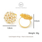 Gold Napkin Rings with Pearl & Stonework – Set of 4, 6, or 8