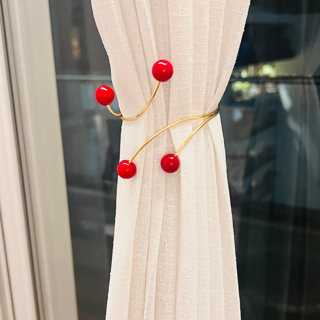 Red Pearl Gold Curtain Tieback - 1 piece (Suitable for light weight curtains)