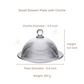 Glass Dessert Plate with Cloche | Ribbed design