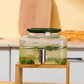 Borosilicate Glass Water Dispenser with Silver Stainless Steel Tap - 3200ml