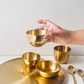 Gold Stainless Steel Dessert Bowl with Matching Spoon
