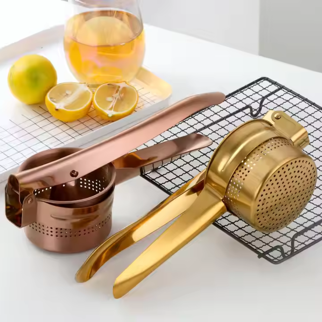 Manual Juicer and Potato Press - 3 colors - Gold, Silver, Rose Gold