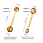 Double-Sided Measuring Spoon – Gold & Silver | Baking Spoon Set (15ml, 30ml, 5ml)