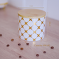 Luxury gold porcelain cookie jar with airtight wooden lid – 400 ml”