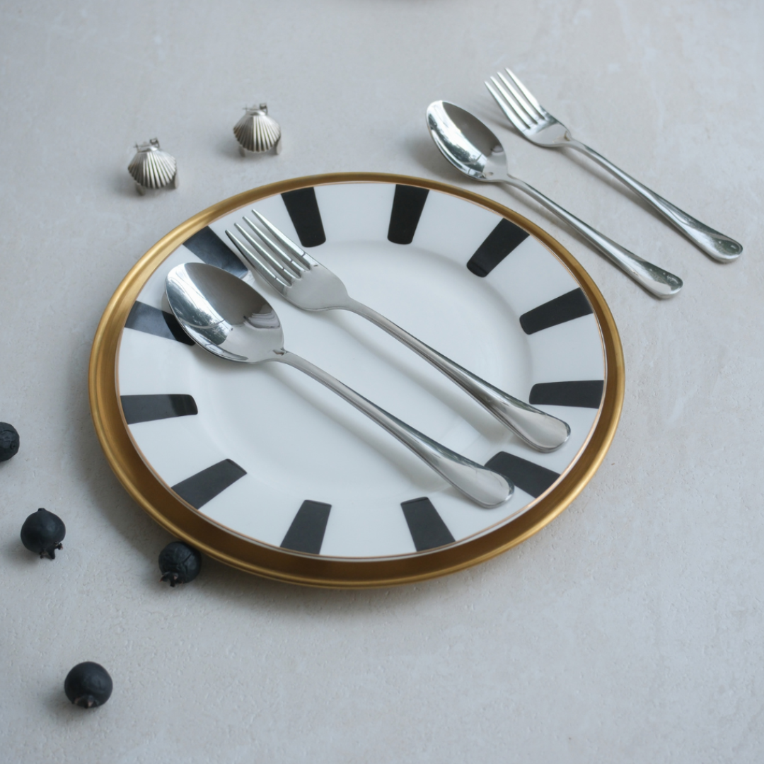 Set of 24 Classic Silver Cutlery Set | 304 SS