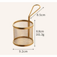 Mini Stainless Steel Snack Basket with Handle – Gold & Silver | Frying & Serving Basket for Finger Food