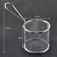 Mini Stainless Steel Snack Basket with Handle – Gold & Silver | Frying & Serving Basket for Finger Food