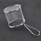 Mini Stainless Steel Snack Basket with Handle – Gold & Silver | Frying & Serving Basket for Finger Food