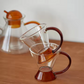 Amber Glass Teapot Set with 2 Cups – Luxury Borosilicate Tea Set (Set of 3)