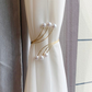 Curtain Accessory - Golden Ring Curtain Tieback with 6 Pearls