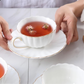 Cup & Saucer with Gold Rim -19 piece Gift Set - Pumpkin Shape