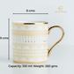 Luxury Coffee Mug with Gold rim - Beige