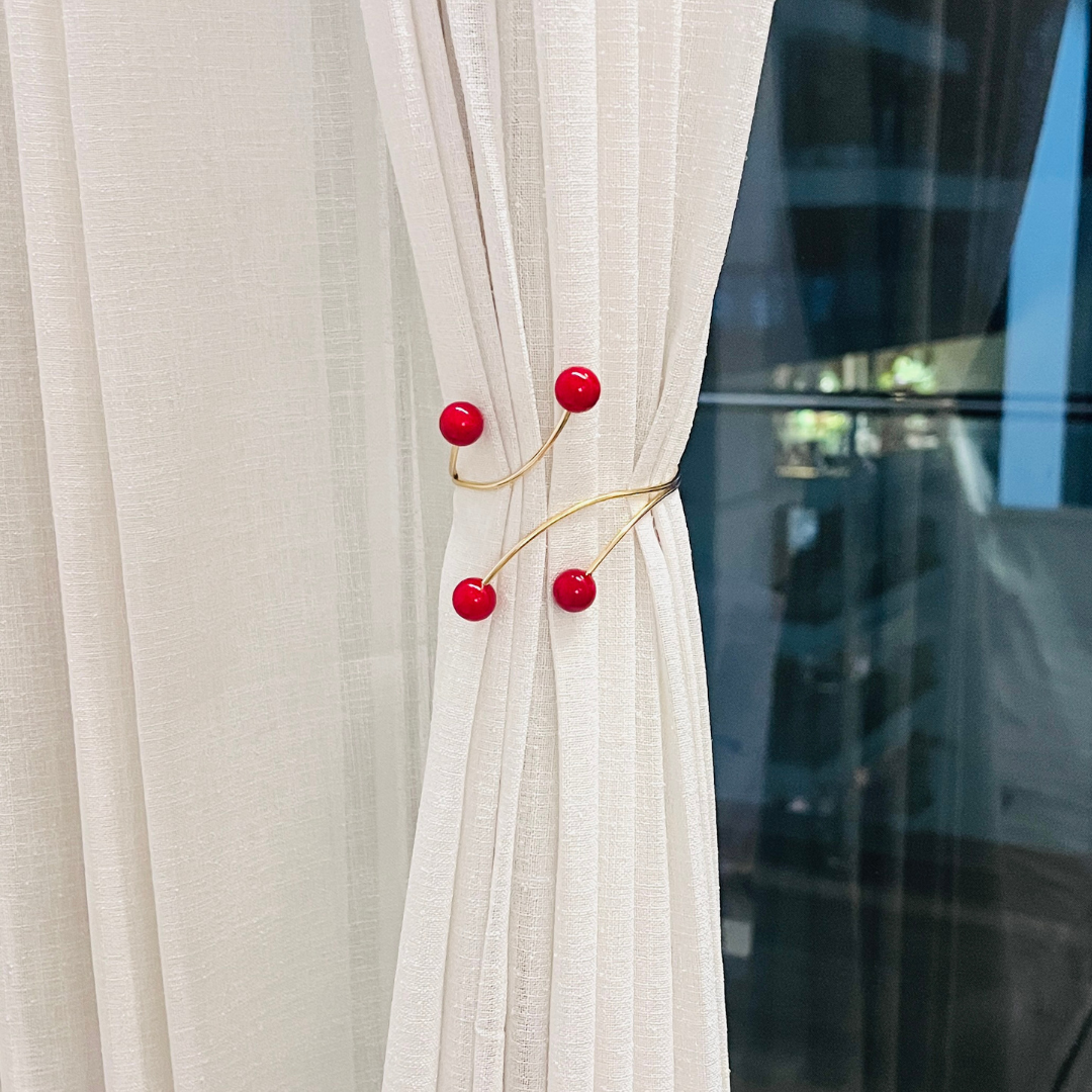 Red Pearl Gold Curtain Tieback - 1 piece (Suitable for light weight curtains)