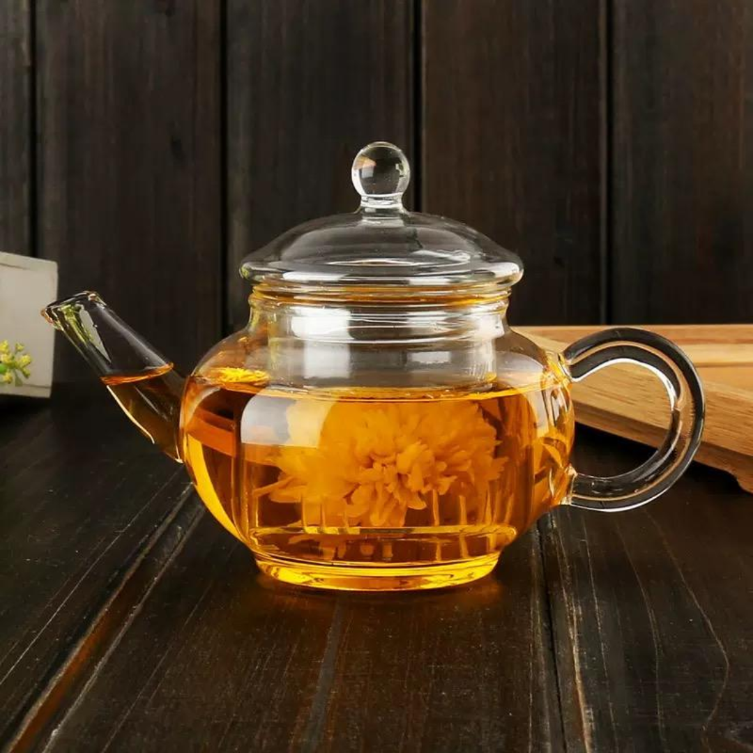 Glass Teapot with Infuser – 600ml Borosilicate Tea Pot