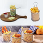 Mini Stainless Steel Snack Basket with Handle – Gold & Silver | Frying & Serving Basket for Finger Food