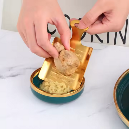 Mini Grater for Ginger Garlic & Lemon Zester - Gold & Silver