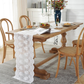 White Table Runner with European Embroidery | 2 sizes