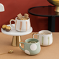 Nordic Style Porcelain Coffee Mug - Pastel Pink