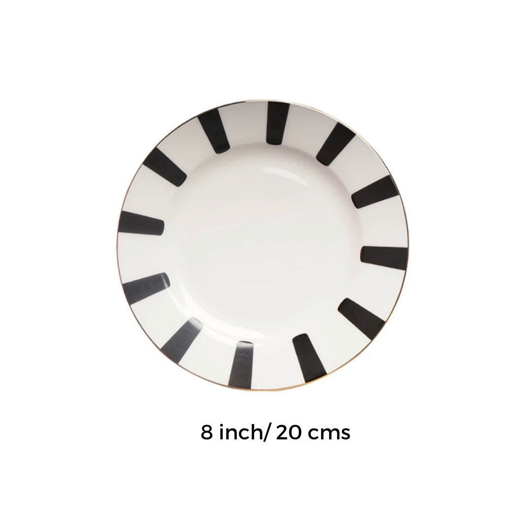 Snack Plates - Black & White - 8 inch & 10 inch