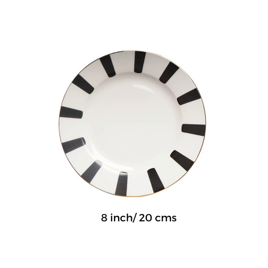 Snack Plates - Black & White - 8 inch & 10 inch