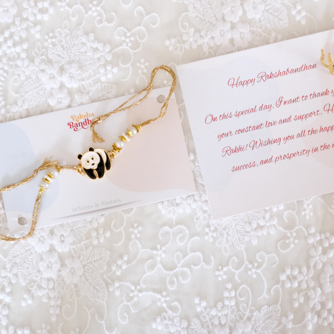 Cute Panda Kids Rakhi for Kids | Free with order value above Rs.3200