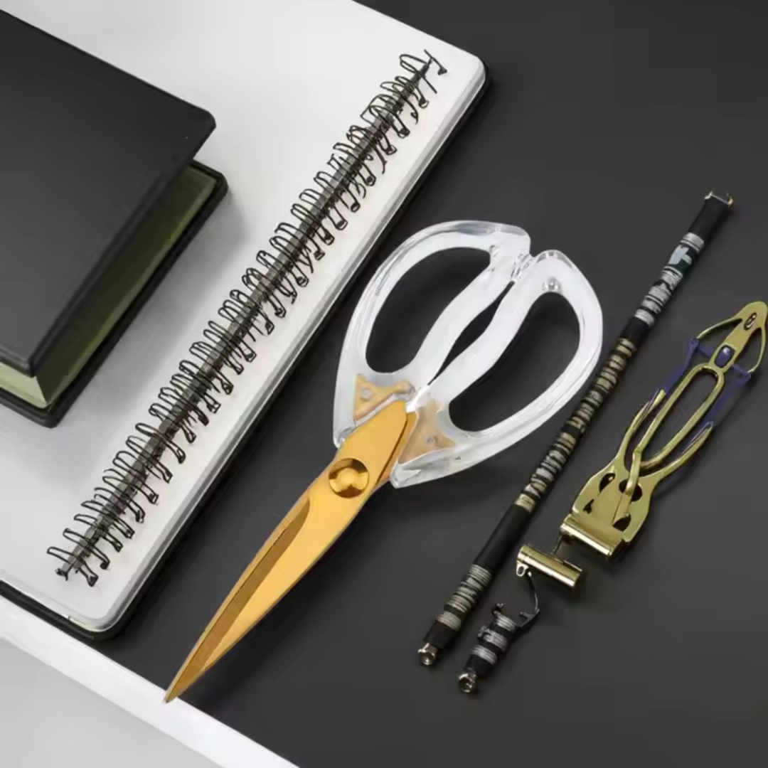 Luxury Scissors with Acrylic Handle | Gold Stainless Steel