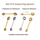 Double-Sided Measuring Spoon – Gold & Silver | Baking Spoon Set (15ml, 30ml, 5ml)