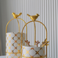 Cutlery Stand - Large size - White & Gold - Multipurpose Dining and Home Decor Organizer