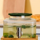 Borosilicate Glass Water Dispenser with Silver Stainless Steel Tap - 3200ml