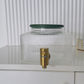 Borosilicate Glass Water Dispenser with Silver Stainless Steel Tap - 3200ml