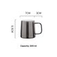 Dark Grey Glass Jug & Cup Set – 1 Jug + 6 Handled Cups