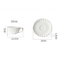 Cup & Saucer with Gold Rim -19 piece Gift Set - Pumpkin Shape