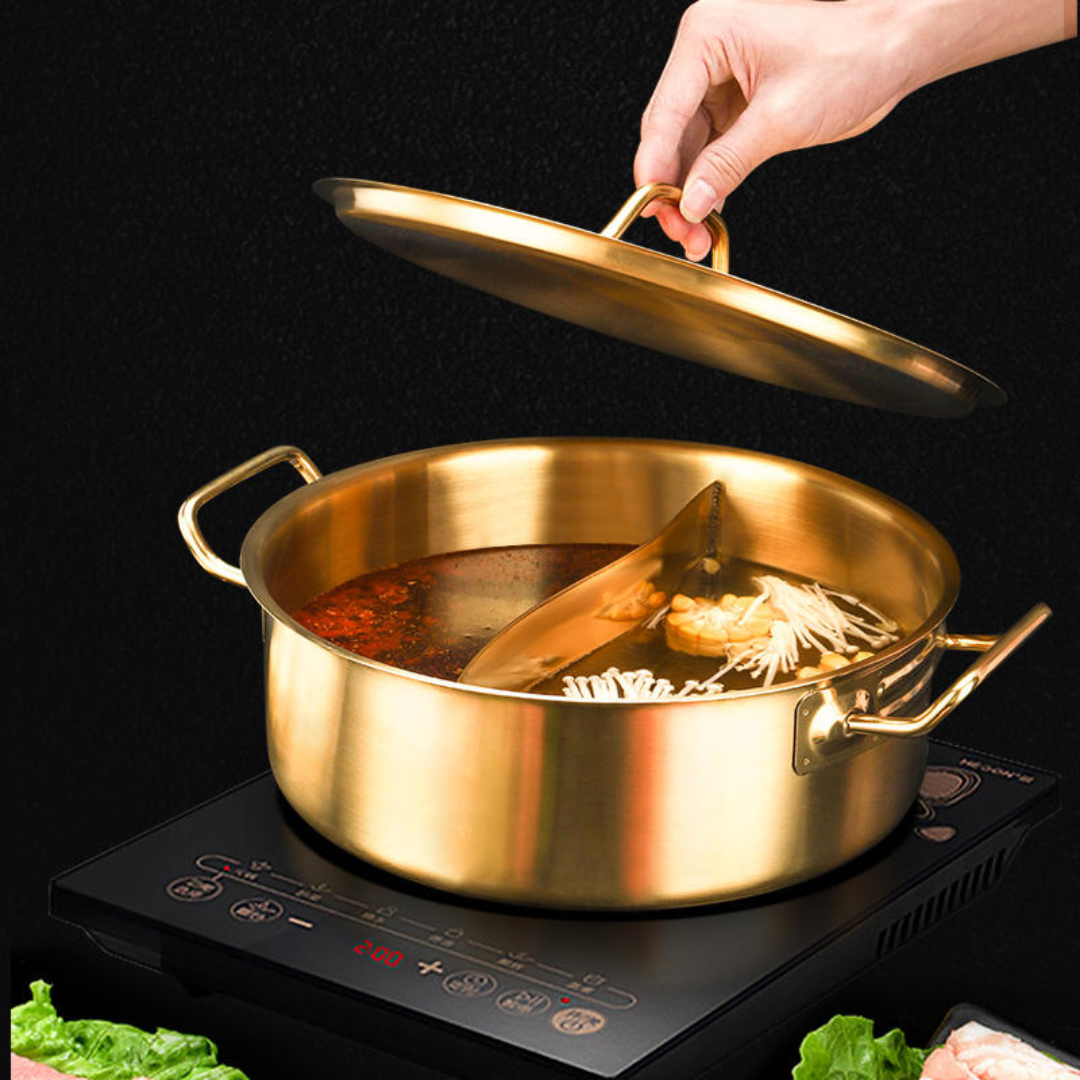 Two-in-One Serving Bowl Kadhai with Lid | Induction Hotpot