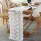 White Table Runner with European Embroidery | 2 sizes