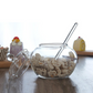 Luxury Glass Ghee Jar & Sugar Pot with Lid & Spoon – 300ml Borosilicate