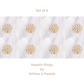 Gold Napkin Rings with Pearl & Stonework – Set of 4, 6, or 8