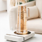 Luxury Gold & Amber Glass Jug Set with 6  Glasses