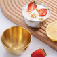 Gold Stainless Steel Dessert Bowl with Matching Spoon