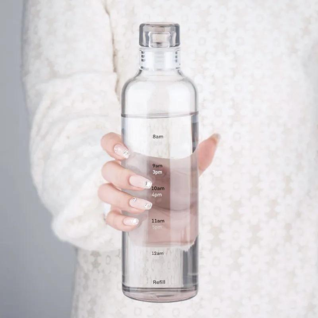 Borosilicate Glass Water Bottle (500ml) – 4 color options