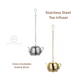 Tea Strainer - Teapot Shaped Tea Infuser for Loose Leaf Tea - Gold & Silver