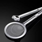 Deep Frying Oil Strainer with Clip Tong - Gold and Silver Stainless Steel