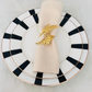 Gold Napkin Rings – Leaf Design - Set of 4, 6, or 8 (Elegant Metal Napkin Holders for Table Decor)
