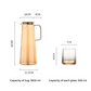 Luxury Gold & Amber Glass Jug Set with 6  Glasses